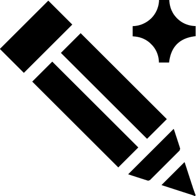 Ołówek z gwiazką jako ikona